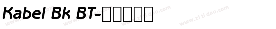 Kabel Bk BT字体转换